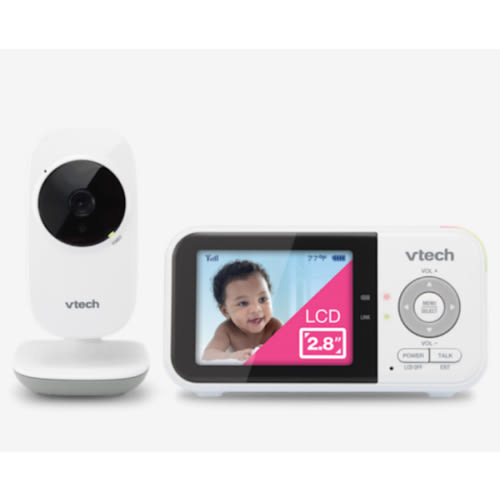 VTech VM819 Baby Monitor with Camera and Audio, 2.8” Screen Portable Baby Camera, Night Vision, 2-Way Audio, Temperature Sensor and Lullabies, Secure Transmission No WiFi, Ideal for Baby/Elderly/Pet