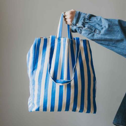 Tote Bag -Original- Striped Blue