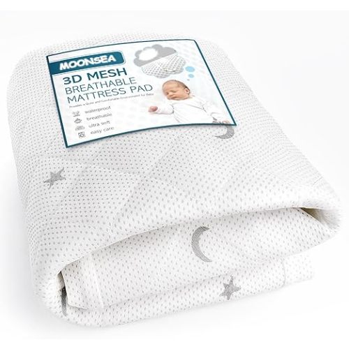 Waterproof Pack and Play Mattress Pad, Pack and Play Sheets Fitted
