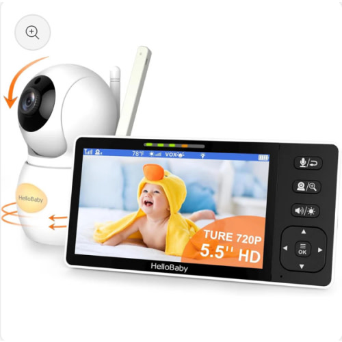 HelloBaby 720P 5.5'' Video Baby Monitor