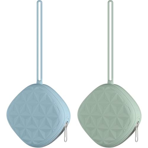 Silicone Pacifier Case for Diaper Bag, Newborn Baby Pacifier Holder Case For Boys & Girls (Color 1)