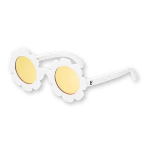 White Daisy Flower I Polarized Yellow Mirrored Lenses – Babiators Sunglasses