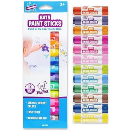 Tub Works Bath Paint Sticks Bath Toy, 12 Count