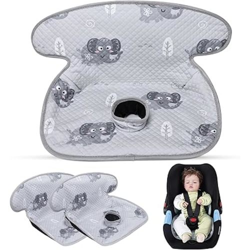 Piddle Pad, Car Seat Potty Training Protector- Waterproof Car Seat Liner with Anti-Slip Backing, Machine Washable Cover for Baby Toddler Carseat, Stroller (Gray, 2PC)