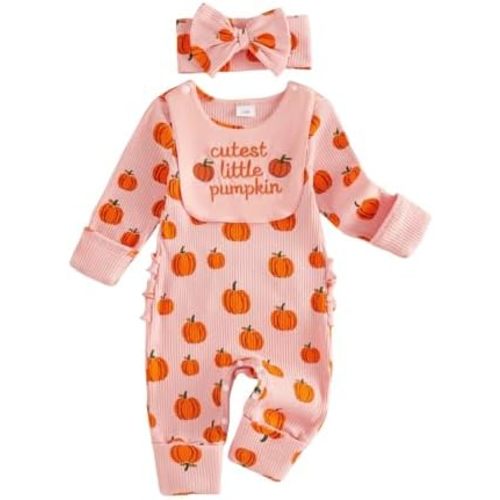 My First Halloween Baby Girl Outfit Pumpkin Romper Newborn Clothes