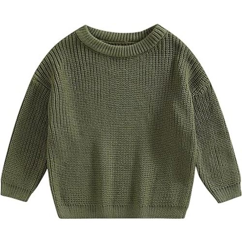 Baby Girl Boy Knit Sweater Blouse Pullover Sweatshirt Warm Crewneck Long Sleeve Tops for Infant Toddler