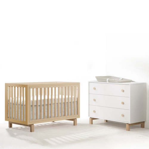 Tulip Bjorn Classic Crib and 3 Drawer Dresser Set  - All Natural