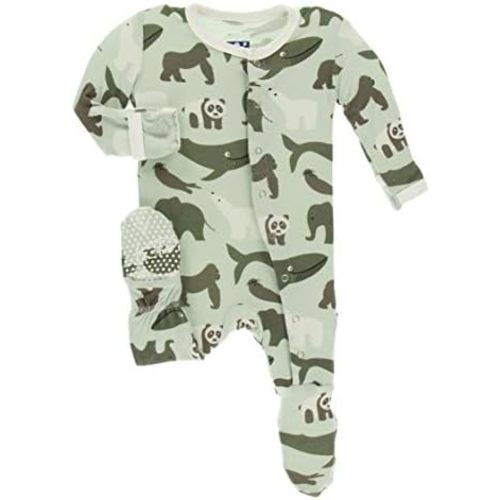 KicKee Pants Print Footie with Snaps