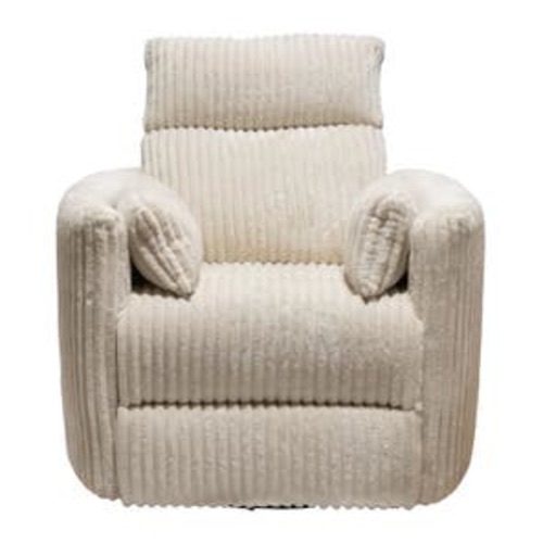 Swivel Corduroy Velvet Rocker Recliner - Beige | RD Furniture