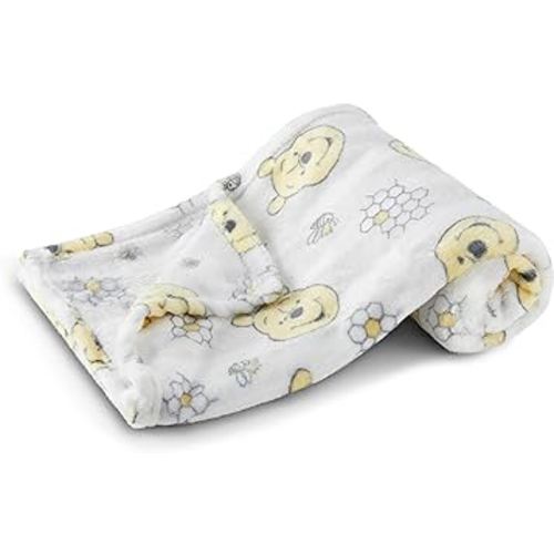 Disney Characters Flannel Fleece Baby Blanket - Soft & Cozy 30x40 Inches, Featuring Mickey Mouse, Minnie Mouse, Winnie The Pooh, and Dumbo