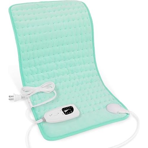 Deepsoon Heating Pad,Electric Heating Pads for Back,Neck,Moist Heating Pad for Abdomen Shoulder Knee Legs,Dry/Moist Heat&Auto Shut Off,Mother's Day Birthday for Men and Women,Light Green,24x12 Inch