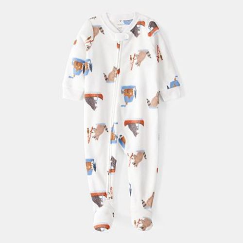 Baby Boy Carter's Woodland Creatures Fleece Footie Pajamas