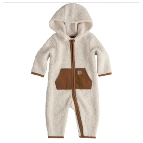 Infant Boys Long Sleeve Zip-Front Sherpa Coverall
