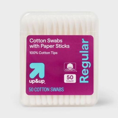 Cotton Swabs Paper Sticks - 50ct - up&up™: Trial or Travel Size