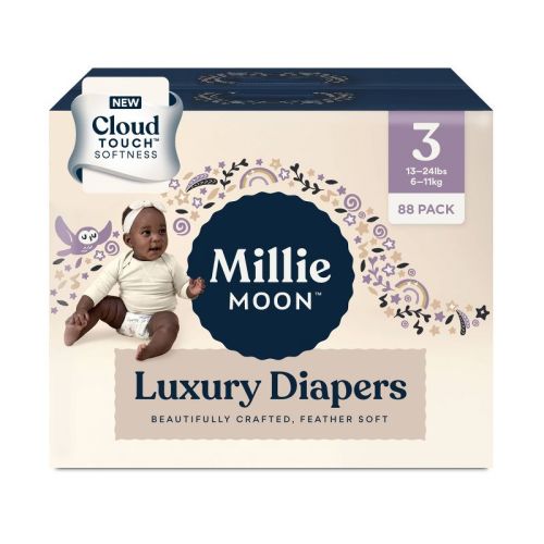 Millie Moon Luxury Diapers - (Select Size and Count), Size: 3