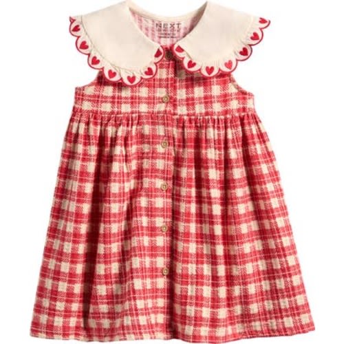 Kids' Gingham Embroidered Dress, 12-18M