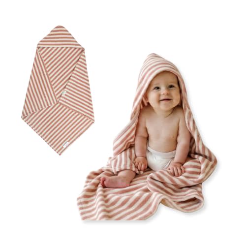 snuggle me Hooded Towel, Organic Towel Cotton, Machine Washable - Gumdrop | 80cm x 80cm Newborn Bath Essential, Extra Absorbant For Baby Boys & Girls, Must Have Essentials