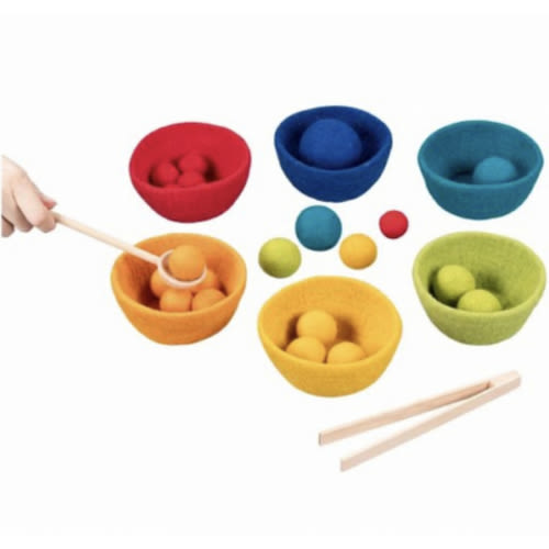 Color Sorting Game – Wool Felt Bowls | E&O Montessori, US