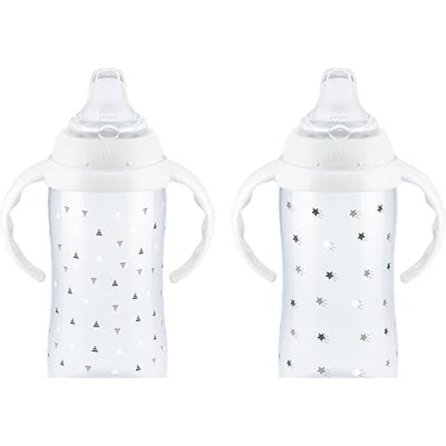 NUK Learner Cup 6+ Months Timeless Collection Amazon Exclusive 10 Oz – BPA Free Spill Proof Sippy Cup 2 Count (Pack of 1)