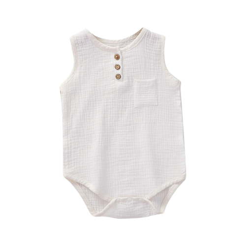 Amvlyk Rompers for Toddler Outfits Soft Cotton Fashion Crewneck Newborn Clothes Summer Casual Sleeveless Jumpsuits Solid Color Onesie Bodysuits for Infant Baby Boy Girl