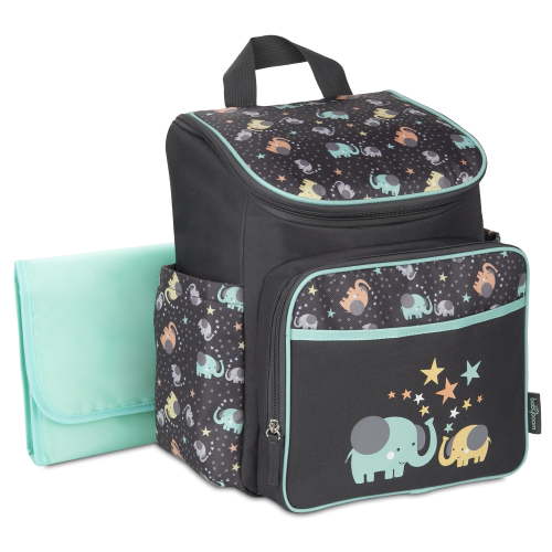 Baby Boom Elephant Top-Zip Backpack Diaper Bag