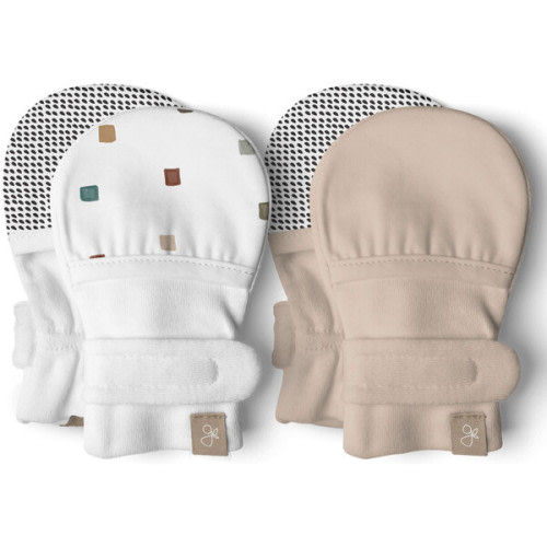 Stay On 2-Pack Mitts, City Blocks + Sandstone - Goumi | Maisonette