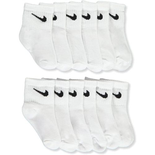 Nike Kids Logo Pack Socks (Infant/Toddler) White 12-24 Months (2-3 Infant)