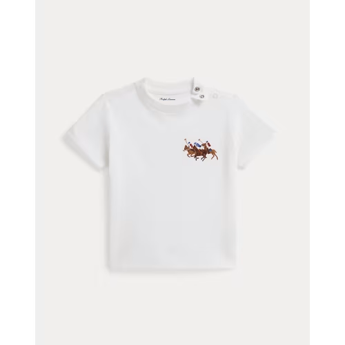 Triple-Pony Cotton Jersey Tee