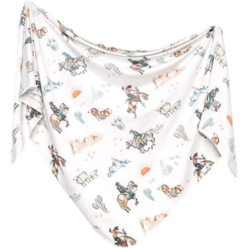 Copper Pearl Large Premium Knit Baby Swaddle Receiving Blanket Boone