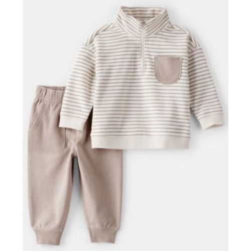 Baby Boys 2-Piece Long-Sleeve Top and Joggers Set