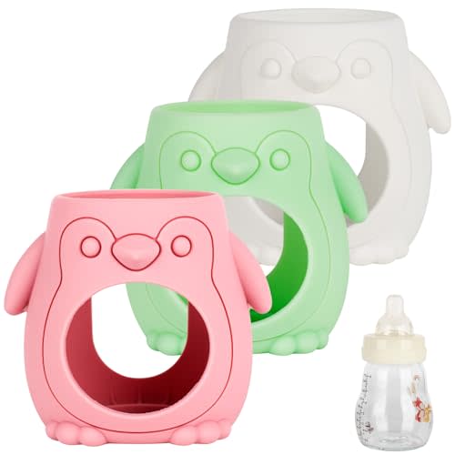 3 Pack Silicone Sleeves for MAM Baby Bottles - Anti Breakage Baby Bottle Holder, Compatible with MAM Baby Bottle, 6OZ