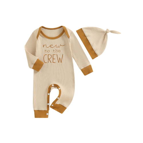 Qtinghua Newborn Boy Outfits Going Home From Hospital Romper New To The Crew Little Brother Baby One Piece Jumpsuit Clothes