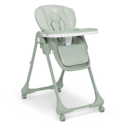 Little Folks by Delta Children 2-in-1 SlimFold High Chair for Babies and Toddlers, Sage Green
