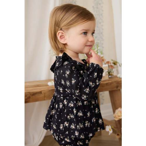 Organic Cotton Caroline Playsuit - Cassie Caviar