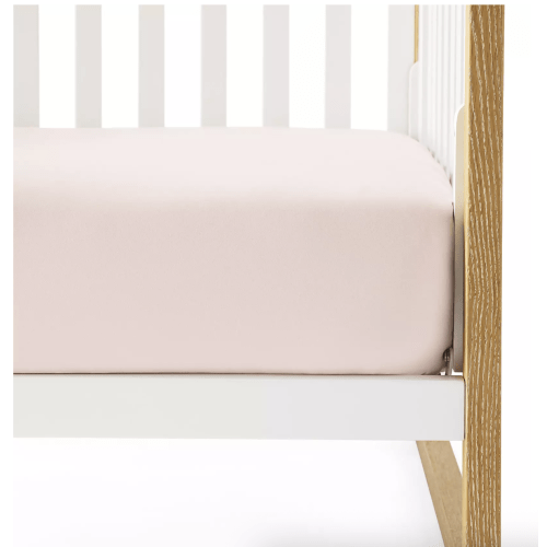Sateen Crib Sheet - Pink Sand | Serena and Lily