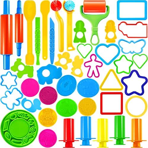JOYIN 44 Clay Tools Set for Kids, Clay Accessories with Various Plastic Molds, Rolling Pins, Cutters, Gift for Boys Girls