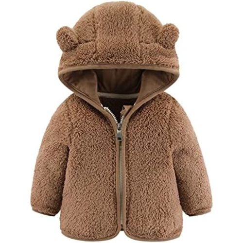 Newborn Infant Baby Girls Boys Jacket Ears Hooded Outerwear Zipper Warm Winter Coat Toddler Boys Winter Jackets 4t