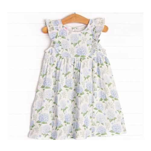 Hydrangea Blooms Muslin Dress, Blue – Stitchy Fish