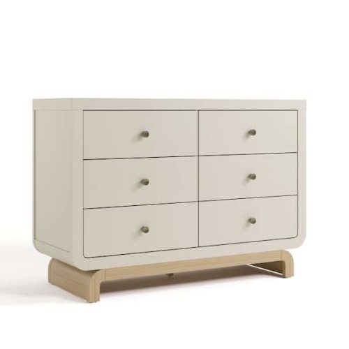 Santorini Frosted Oat 6 Drawer 47.8 in. Wide Dresser