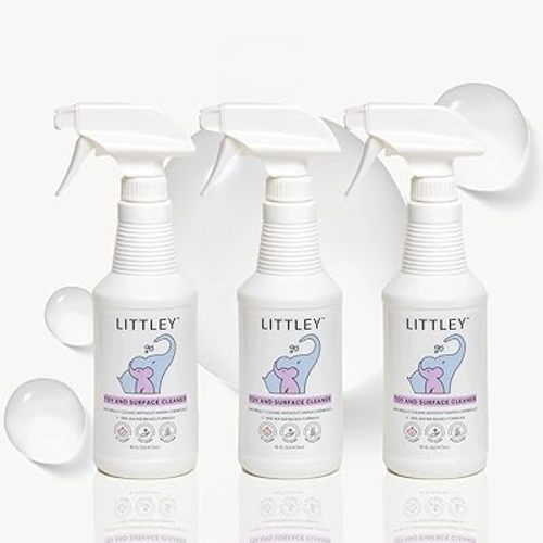 Littley Toy & Surface Cleaner | 3 Pack | Alcohol-Free HOCl Spray for Baby Toys & High-Touch Surfaces | Fragrance-Free Formula | Gentle Cleaning for Everyday Messes | 16 oz