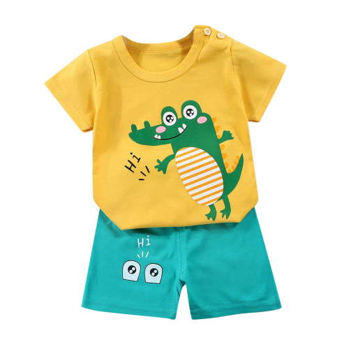 Fesfesfes Toddler Outfit Kids Baby Boys and Girls Cute Short Sleeve Shirts with Shorts Graphic T Sets Children Clothing Cute Casual Kids Outfits Summer Sale