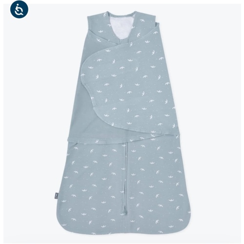 Blue Bird Print Cotton Swaddle Newborn | HALO