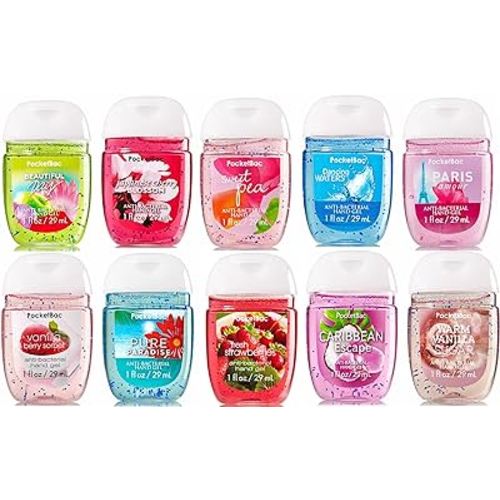Bath & Body Works PocketBac Hand Sanitizer Classic Favorites 10pc Bundle (Scents Vary)