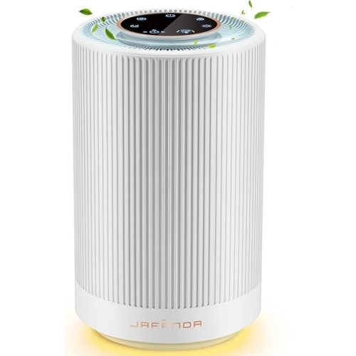 Jafanda Air Purifiers for Home,True HEPA 450 ft2 23dB Brushless DC Motor Effectively Remove Dust and Odor to Prevent Asthma and Seasonal Air Diseases,Night Light(Available for California)