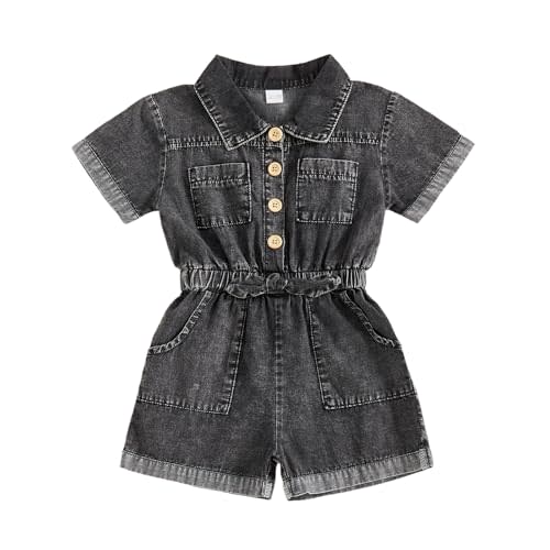 Summer Toddler Girl Jumpsuit Shorts Little Girl Overalls Clothes Baby Jean Romper Jumpsuit One Piece Outfit