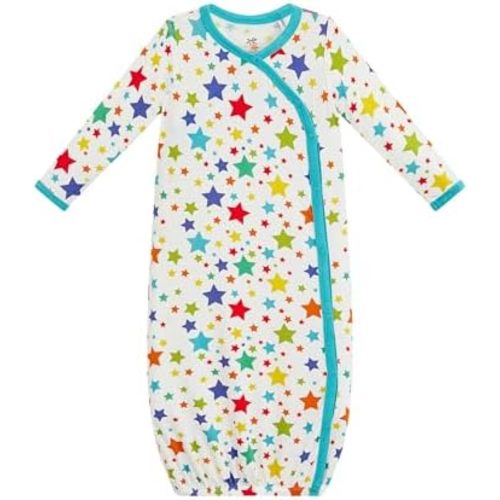Bamboo Viscose Baby Gowns for Girls Long Sleeve Side Snaps Newborn Sleeper Gown