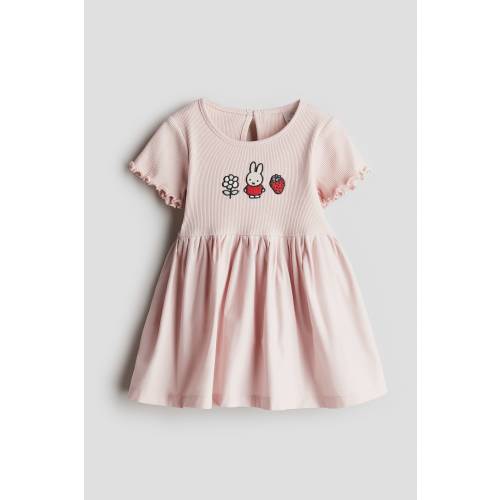 EMBROIDERY-DETAIL COTTON DRESS