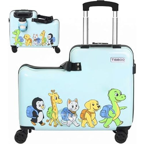 Ride On Suitcase for Kids, 20" Toddler Ride On Luggage, Carry-On