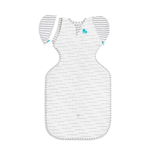 Love to Dream Swaddle Up Transition Swaddle, Patented Zip-Off Wings, Gently Help Baby Transition from Being Swaddled to Arms Free When Showing Signs of Rolling, 1.0 TOG, 13-19 lbs, White