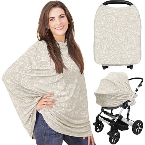 KeaBabies Nursing Cover, Multi Use Breastfeeding Cover (Wild Horizon)